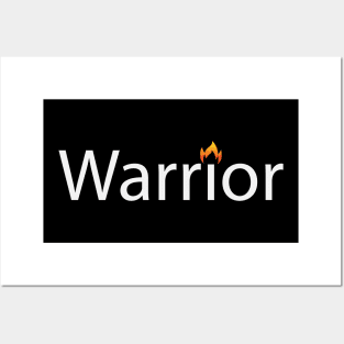 Warrior creative text design Posters and Art